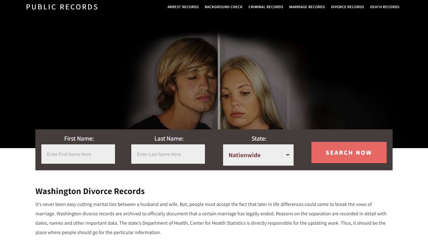 Washington Divorce Records | Enter Name and Search. 14Days Free
